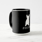 hashtag frenchie dad | french bulldog dad gift mok (Voorkant links)