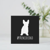 hashtag frenchie pap franse stiefvader feestdagenkaart (Staand voorkant)