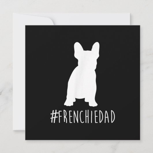 hashtag frenchie pap franse stiefvader feestdagenkaart (Voorkant)