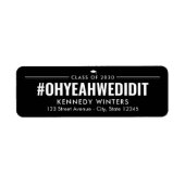 Hashtag Fun Etiket bewerkbaar kleurlabel bewerken (Voorkant)