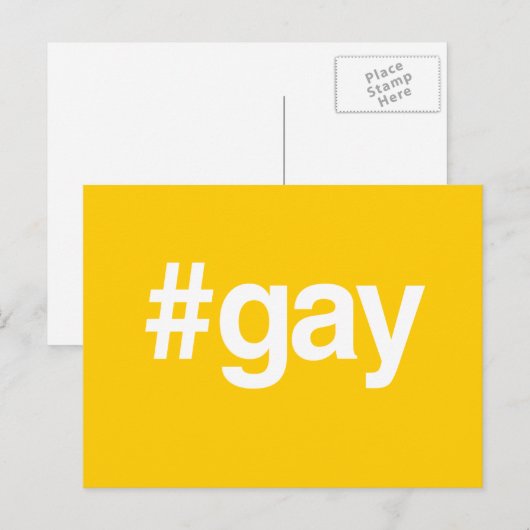 HASHTAG GAY BRIEFKAART (Voorkant / Achterkant)