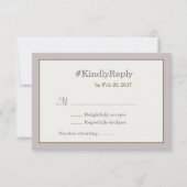 Hashtag, gepersonaliseerd in zwart roze gouden bru kaart (Voorkant)