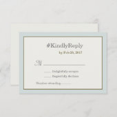 # Hashtag gepersonaliseerde blauw goud grijs bruil Kaart (Voorkant / Achterkant)