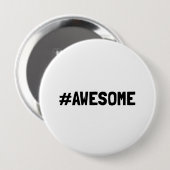 Hashtag Geweldige Ronde Button 4,0 Cm (Voorkant /achterkant)