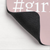 Hashtag Girl Boss Pink Mousepad Muismat (Hoek)