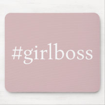 Hashtag Girl Boss Pink Mousepad