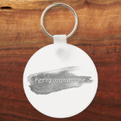 Hashtag Grey on Purpose Silver Glitter Brusking Sleutelhanger (Voorkant)