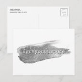 Hashtag Grey op Purpose Silver Glitter-penseelstre Briefkaart (Voorkant / Achterkant)