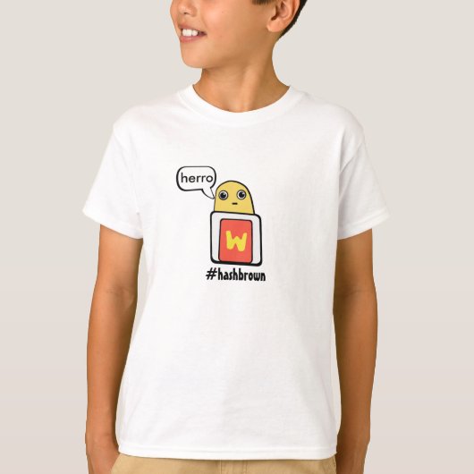 Hashtag Hashbrown T-shirt (Voorkant)