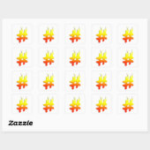 #HASHTAG - Hashtag-symbool in brand Vierkante Sticker (Vel)