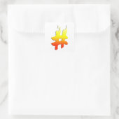 #HASHTAG - Hashtag-symbool in brand Vierkante Sticker (Tas)