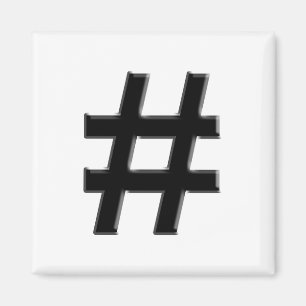 #HASHTAG - Het Symbool van het Label van de knoeib Magneet