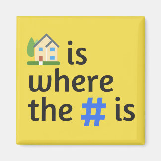 Hashtag Home Koelkast Magnet-Square Magneet