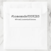 HashTag #homemadeCookies Rechthoekige Sticker (Tas)