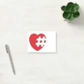 hashtag in een hart post-it® notes (Kantoor)