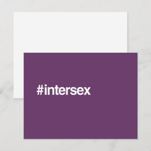 HASHTAG INTERSEX BRIEFKAART (Voorkant / Achterkant)