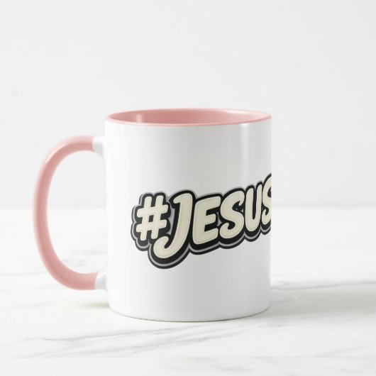 Hashtag - JESUS - Christelijk Mok (Links)