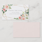 Hashtag-kaart voor geometrische Romance Visitekaartje (Voorkant / Achterkant)