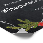 hashtag kerstfeestdag winterbruiloft poster (Hoek)