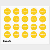 HASHTAG LEER RONDE STICKER (Vel)