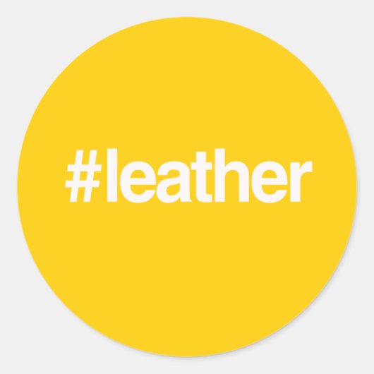HASHTAG LEER RONDE STICKER (Voorkant)