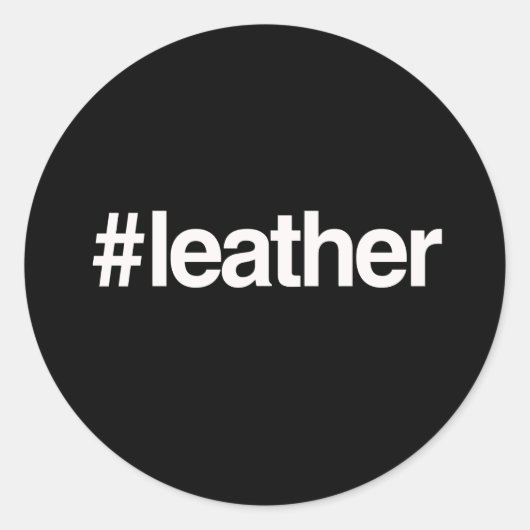 HASHTAG LEER RONDE STICKER (Voorkant)