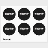 HASHTAG LEER RONDE STICKER (Vel)