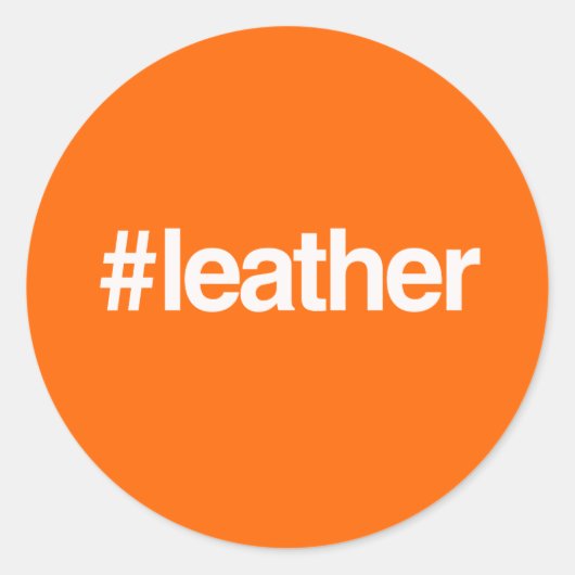 HASHTAG LEER RONDE STICKER (Voorkant)