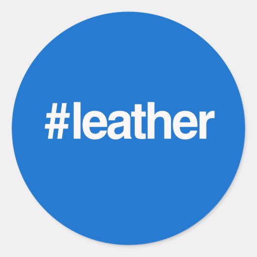 HASHTAG LEER RONDE STICKER (Voorkant)