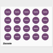 HASHTAG LEER RONDE STICKER (Vel)