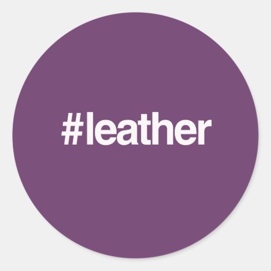 HASHTAG LEER RONDE STICKER (Voorkant)