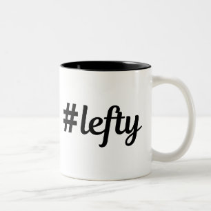 Hashtag Lefty Left Hander's Tweekleurige Koffiemok