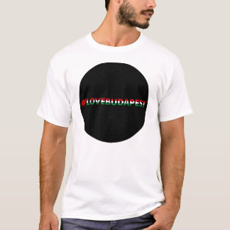 hashtag love Budapest, black circle T-shirt