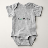Hashtag Love Rowing slogan Romper (Voorkant)