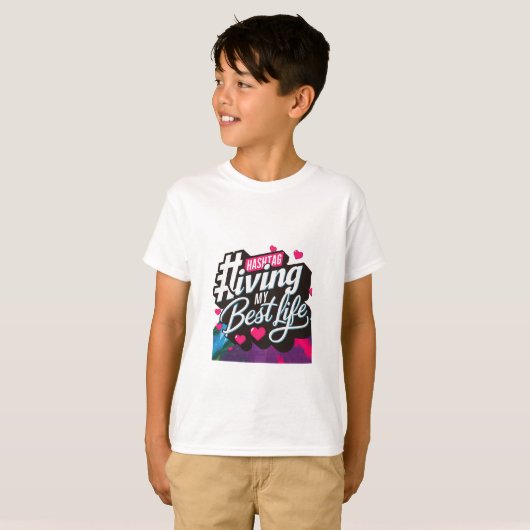 Hashtag Mijn beste leven T-shirt (Voorkant volledig)