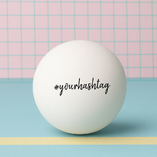 Hashtag   Modern minimalistisch handgeschreven sti Pingpongbal