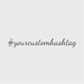 Hashtag Modern Minimalistisch Sociaal Design Sticker (Voorkant)