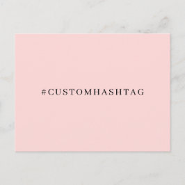 Hashtag Modern Pink Social Media Design Briefkaart