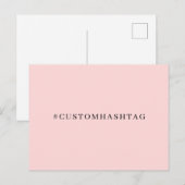 Hashtag Modern Roze Social Media Design Briefkaart (Voorkant / Achterkant)