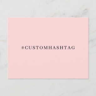Hashtag Modern Roze Social Media Design Briefkaart
