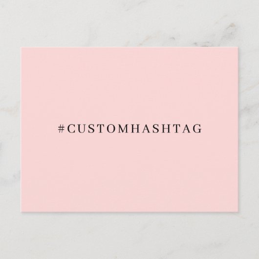 Hashtag Modern Roze Social Media Design Briefkaart (Voorkant)