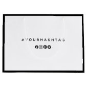 Hashtag | Modern sociaal bedrijfsleven Groot Cadeauzakje (Voorkant)