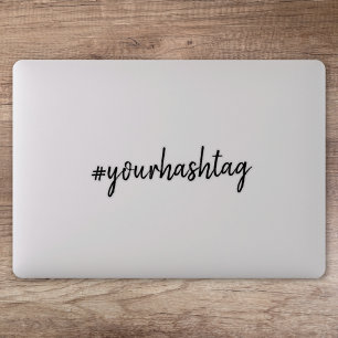 Hashtag #   Moderne, minimale sociale medialaptop Sticker