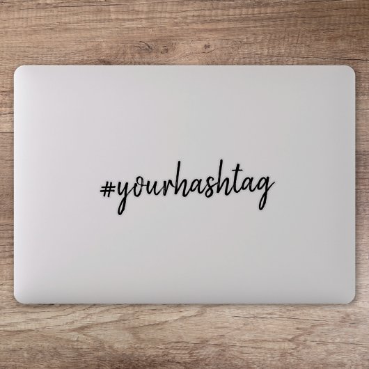 Hashtag # | Moderne, minimale sociale medialaptop Sticker