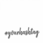 Hashtag # | Moderne minimalistische sociale mediab Sticker (Voorkant)