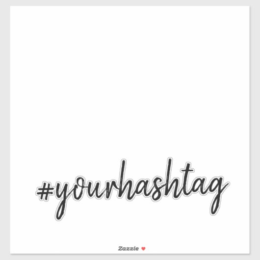 Hashtag # | Moderne minimalistische sociale mediab Sticker (Vel)