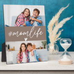Hashtag Momlife 2 Foto's Aangepast Fotoplaat<br><div class="desc">Vier de prachtige chaos van het moederschap met de Hashtag Momlife 2 Foto's Custom Plaque. Met de populaire "#Momlife" -zin in een stijlvol en modern ontwerp, is deze plaquette volledig aanpasbaar met twee van uw favoriete foto's. Een perfecte aanvulling op uw interieur of een doordacht cadeau voor moeders om hun...</div>