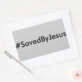 Hashtag opgeslagen door Jezus Rechthoekige Sticker (Envelop)