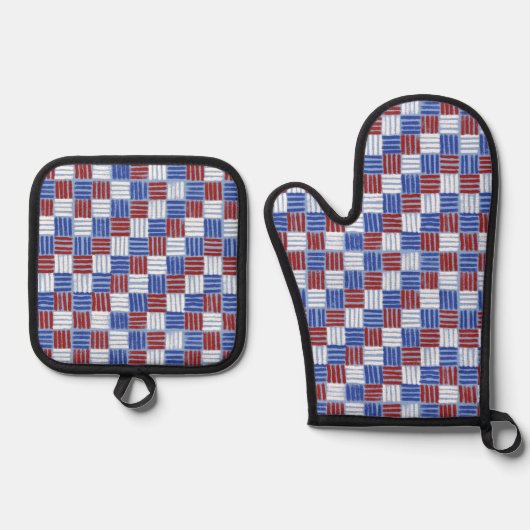 Hashtag Patriottisch Ovenwant & Pannenlap Set (Voorkant)