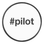 Hashtag PILOT Hockey Puck (Voorkant)